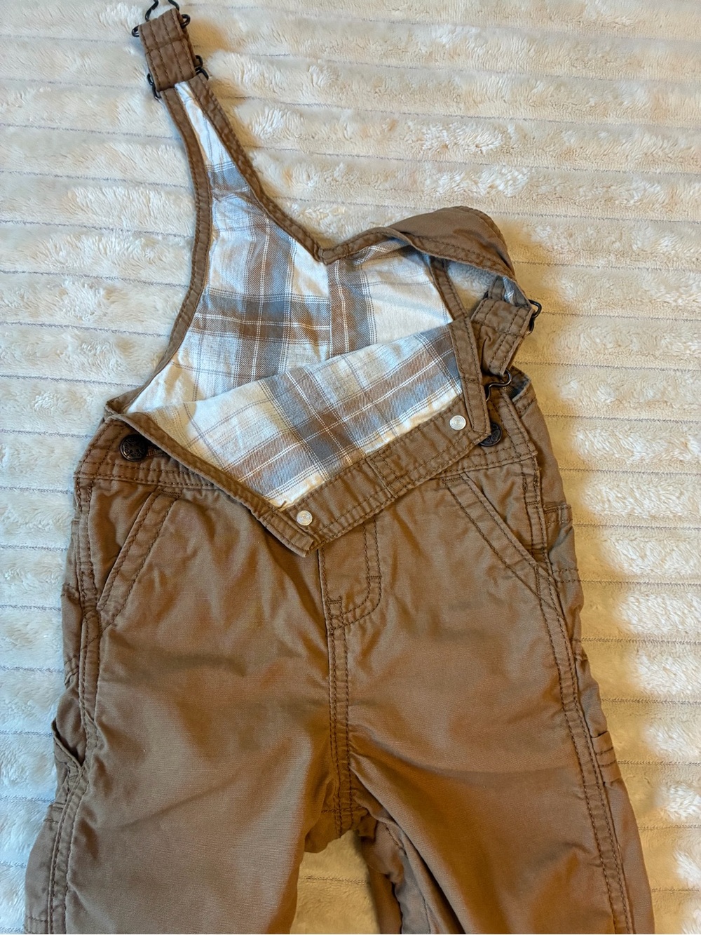 🍂🤎 OshKosh B'gosh Lined Overalls – Size 9 Months 🤎🍂 - Picture 4 of 6